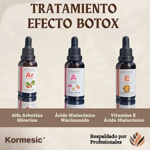 Combo de 3 Serums, Ácido Hialurónico, Vitamina E y Alfa Arbutina